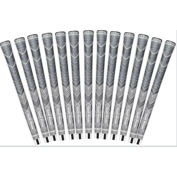 Golf Pride MCC Plus 4 Midsize Golf Grips Grey 13 Pc All Weather Hybrid Grip NEW - Picture 1 of 5